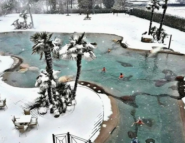 Ein Eye-Catcher in allen Jahreszeiten Individuellen Pool auch im Winter nutzen.